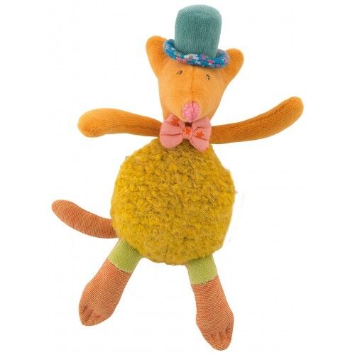  les tartempois peluche hochet renard vert 15 cm 